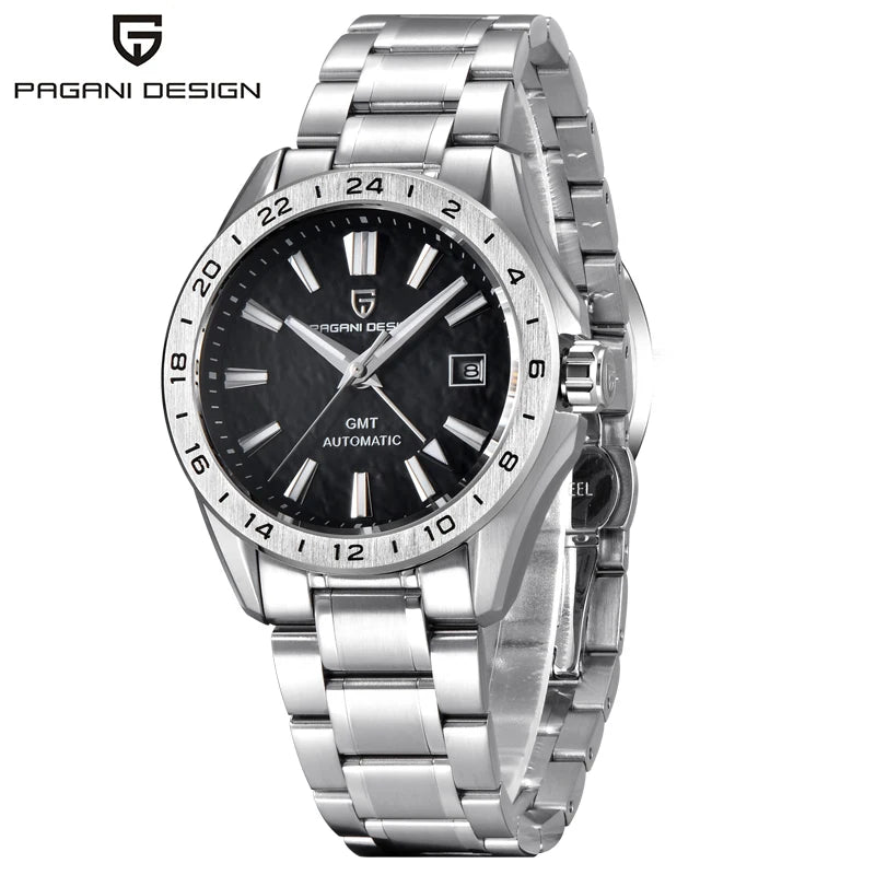 PAGANI DESIGN luxury New GMT Mens sports  Mechanical Watches 100M Waterproof Clock Sapphire Glass Automatic watches for man