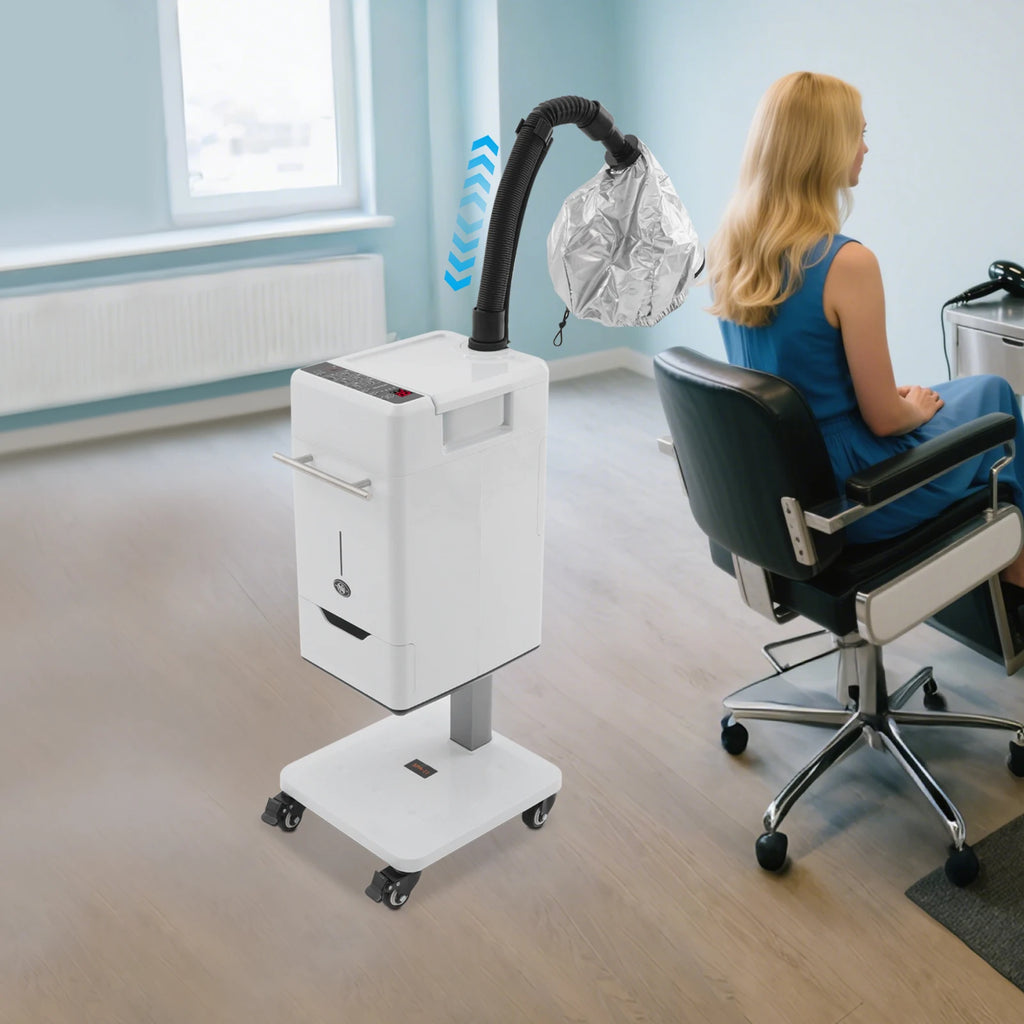 Professional Nano Hair Steamer with 6 Modes, 500W Adjustable Temperature & Hose, with Drawer & Wheels 110V