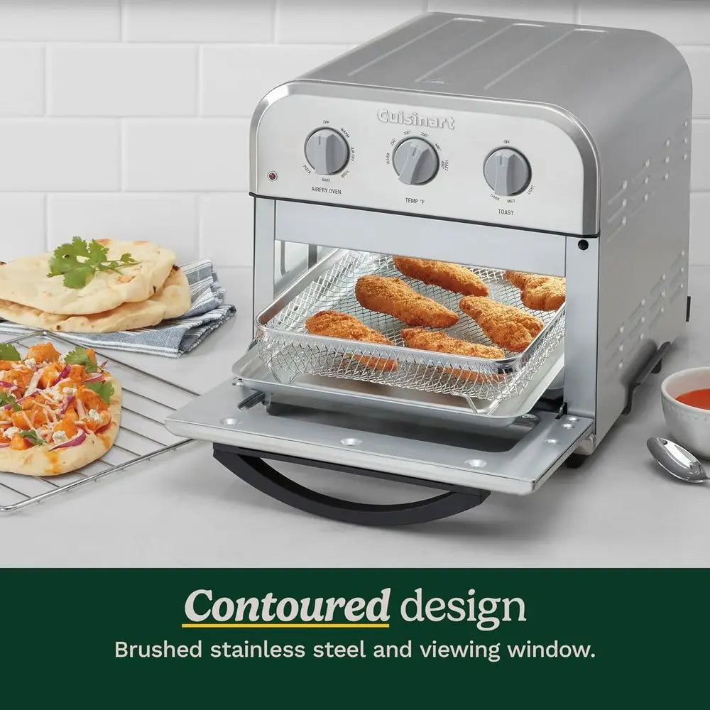 Toaster Oven, 6-in-1 Functions, Adjustable Temperature, Includes Oven Rack, Baking Pan and Air Fry Basket