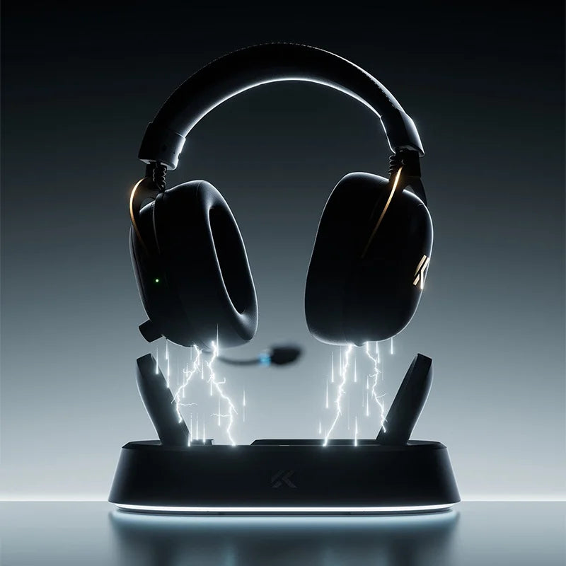 MCHOSE V9 Turbo Gaming Headset Support BT 2.4G Low Latency Wireless E-Sport Top Speed Connection with 2000mAh Magnetic Charging