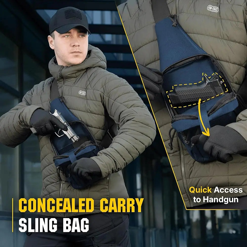 CCW Sling Bag for Men & Women - EDC Shoulder Bag Tactical - Crossbody Concealed Carry Bag - Mens Chest Pack