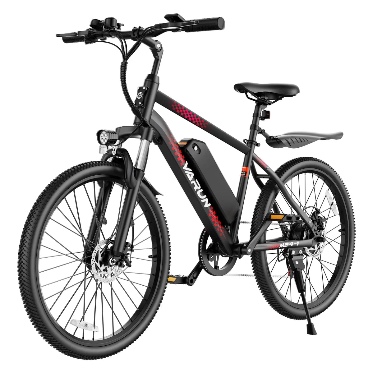 Varun M24-1 Adult Electric Bike,500W Peak Power,36V 7.8Ah Battery,24"Tire Commuter Electric Bike,20MPH,UL 2849,1 Year Warranty
