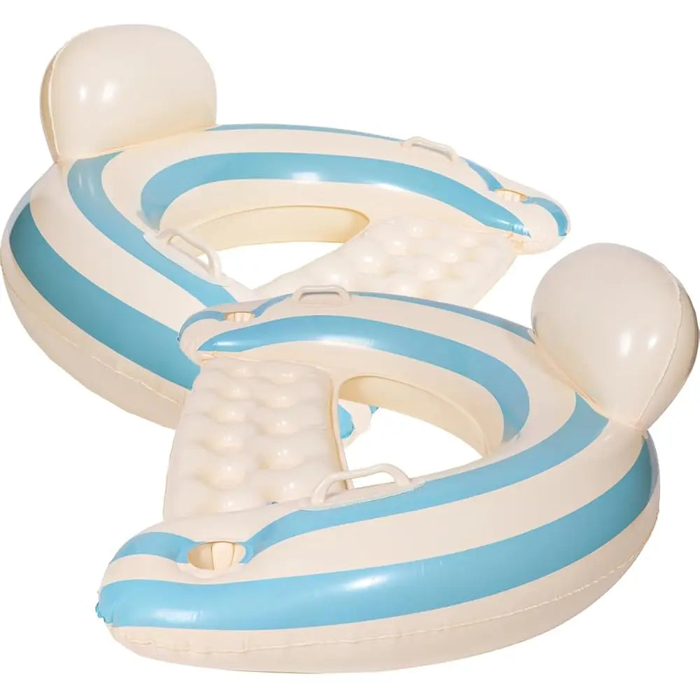 2PCS Pool Swim Ring Inflatable Pool Floats Water Fun Large Adult Swimming Pool Float for Beach Lake Summer Holiday Beach Party