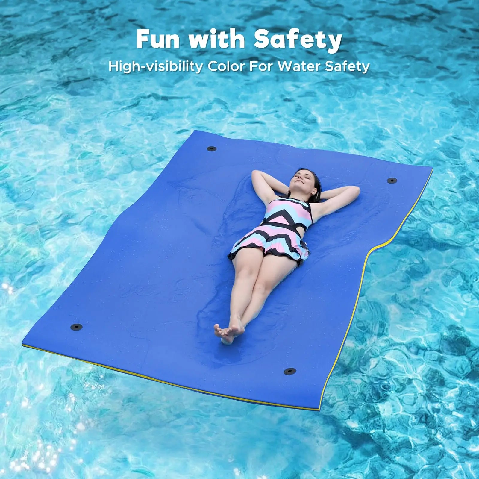 9X6ft Mattress For Swimming Air Water Water Floating Bed Smooth Soft Comfortable Water Float Mat For Sunbathing Water Sports