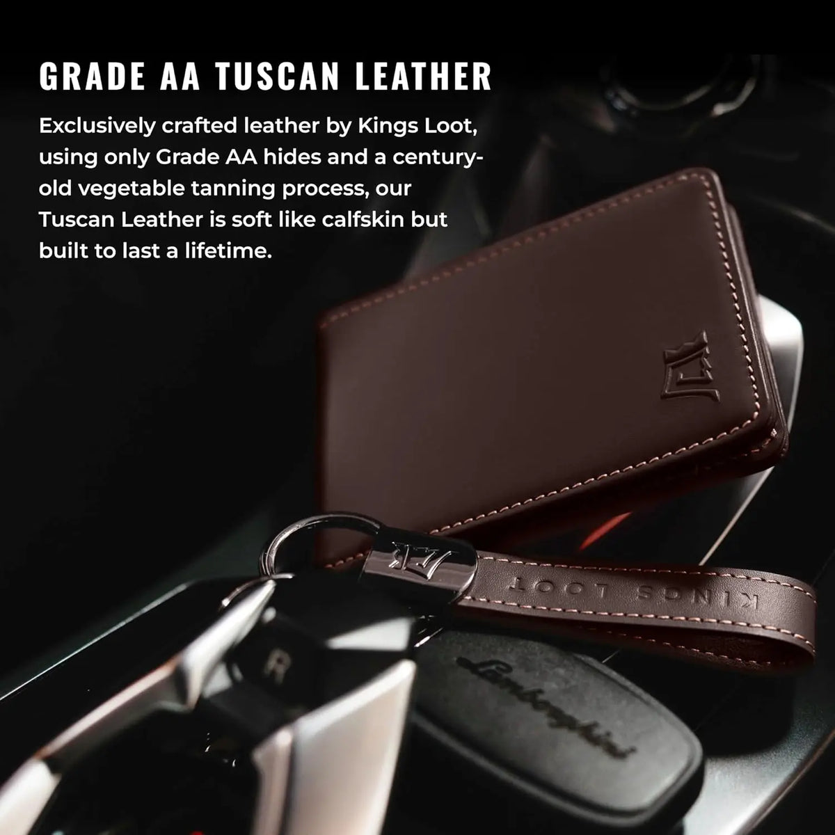 Slim RFID Blocking Leather Wallet for Men with Cash Pocket & Card Pull Strap, Holds 1-15 Cards