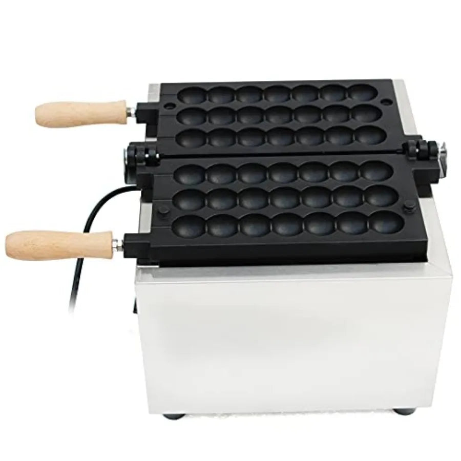 Commercial Electric Egg Waffle Maker 42pcs Stainless Steel Nonstick Bubble Waffle Ball Machine with Time Temp Control for Baker