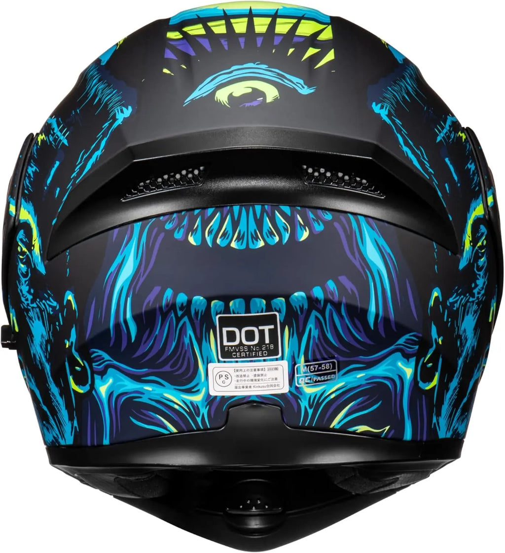 Motorcycle Dual Visor Flip up Modular Full Face Helmet with DOT Certification of Impressionism