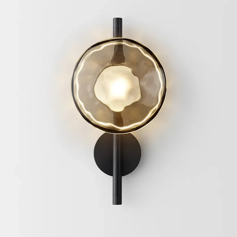 Nordic Gray White Clear Glass  Light Gold Black Metal Lamp G9 Bulb for Bedroom Parlor Restaurant Corridor Aisle Wall Decor