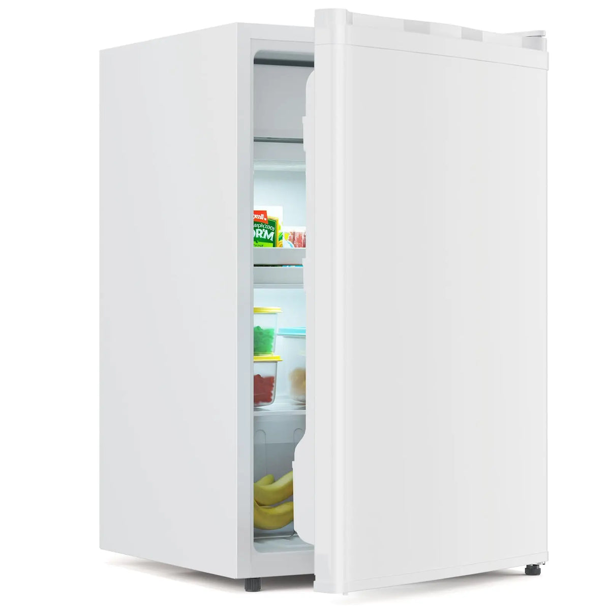4.3 Cu.ft Mini Fridge with Freezer, 122L Adjustable Temperature Single Door Compact Refrigerator For Bedroom Office RV