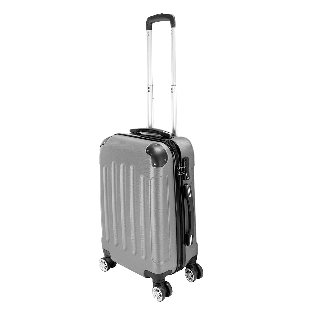 3-in-1 Portable ABS Trolley Case 20" / 24" / 28"  Pull rod suitcase Large capacity suitcase suitcase set carry on luggage Gray
