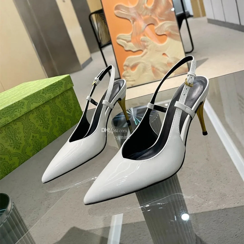 slingback pump classic 90s shoes designer velvet canvas Leather Sandals Square toe Square Heels Aria Strap Women High Heels Wome