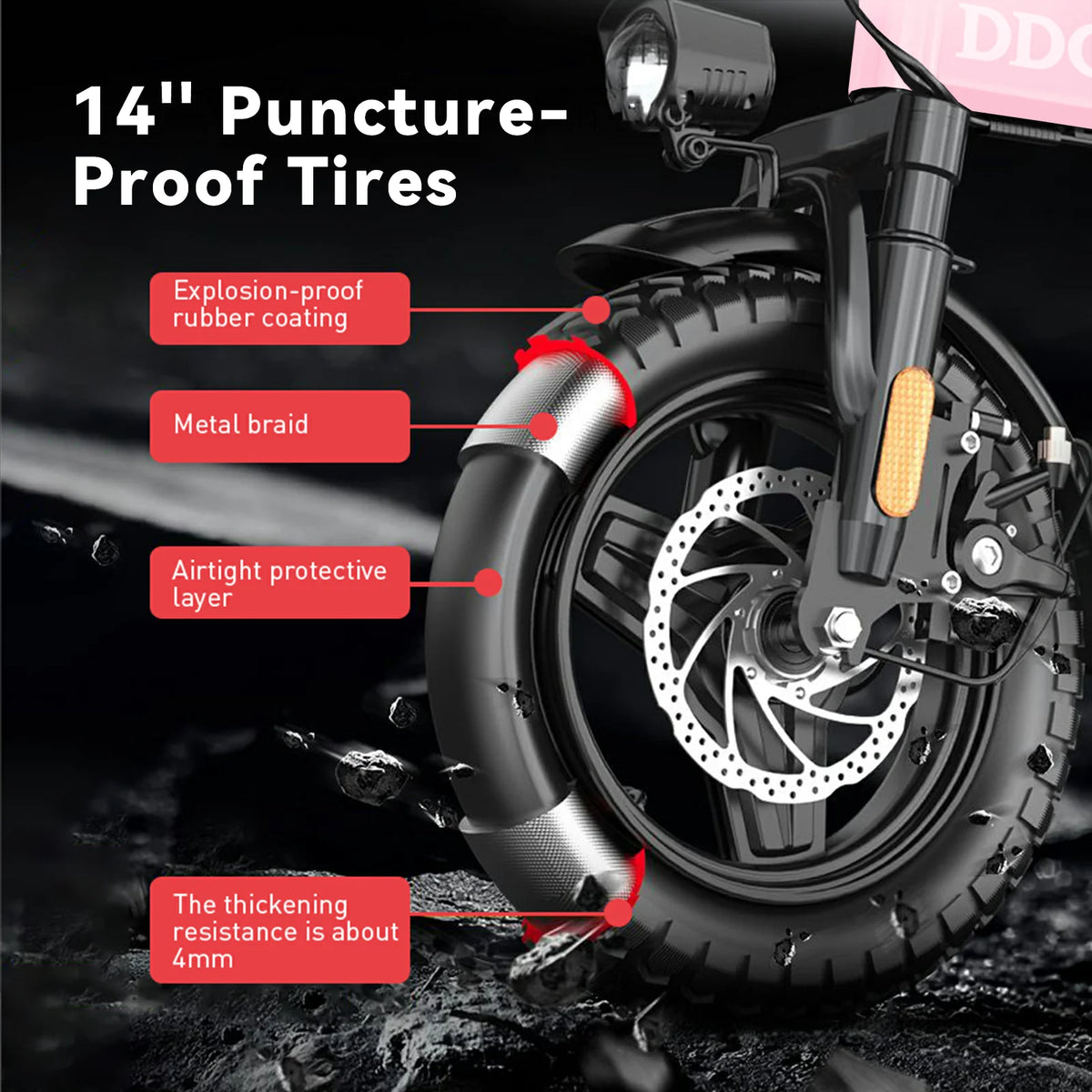 Folding Electric Bike, Electric Bicycle with 48V 14AH Removable Battery,  Electric Bike for Adults Teens,14'' Ebike