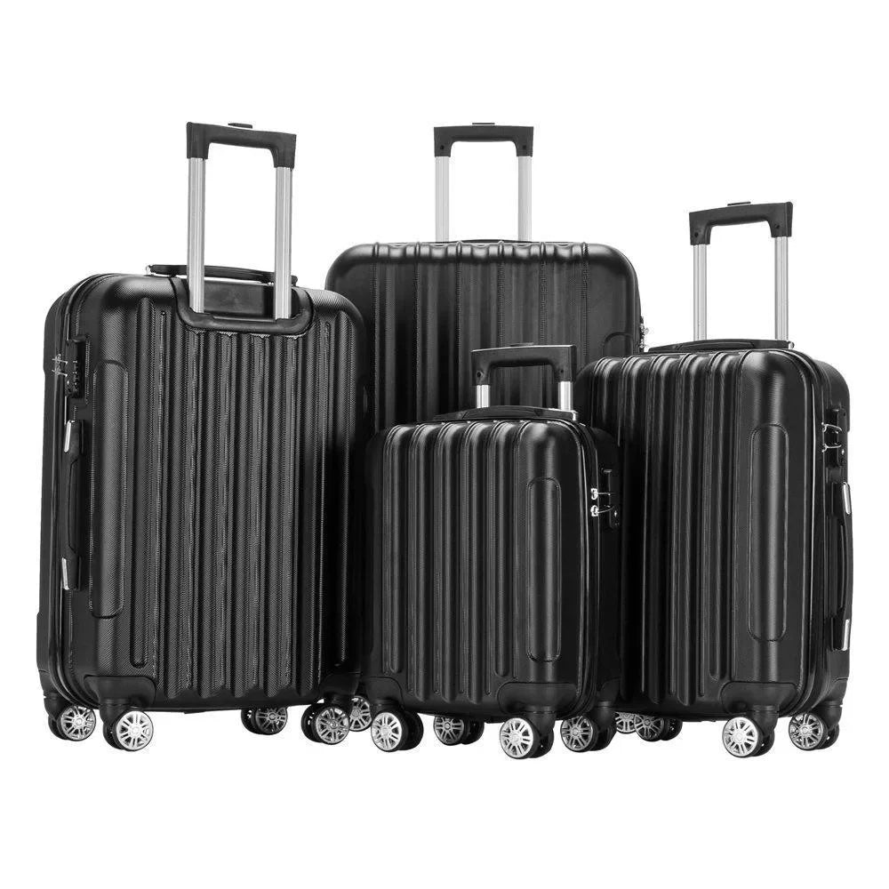 16" 20' 24' 28' 4-in-1 Luggage Travel Set Bag ABS Trolley Suitcase w/TSA Lock