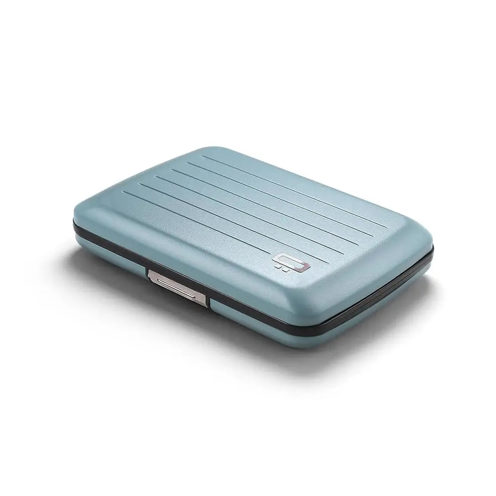 Aluminum card holder with metal lock, RFID protection against fraud and demagnetization, compact wallet, Smart Case