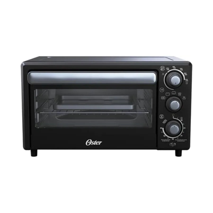 Compact Air Fryer Oven Toaster Oven Countertop Oven Stainless Steel Silver 3-in-1 Multi-functional Cooking with Rapid Air Circu