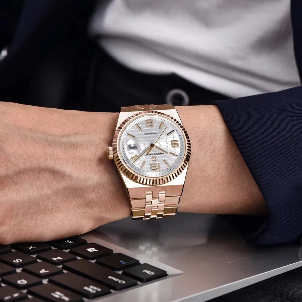 2026 New PAGANI DESIGN Men's Watches Gold Luxury Automatic Watch For Men Mechanical Wristwatches AR Sapphire Waterproof Men Gift