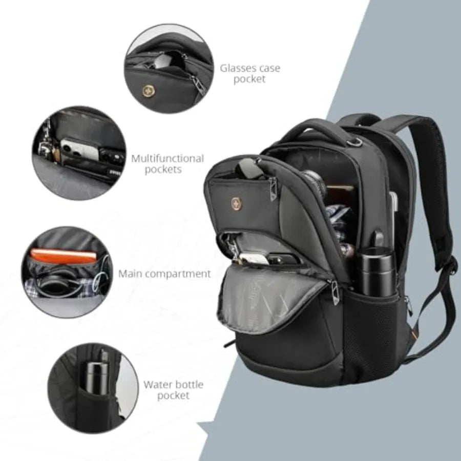 Design Travel Laptop Backpack College Laptops Backpack with USB Charging Port for Men and Women Fits Notebook SD1670-01