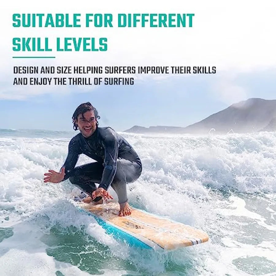 7/8 ft Soft Top Foam Beginner Surfboard for Adults and Perfect Longboard for Surfing Beach Fun and Water Sports Lightweight and