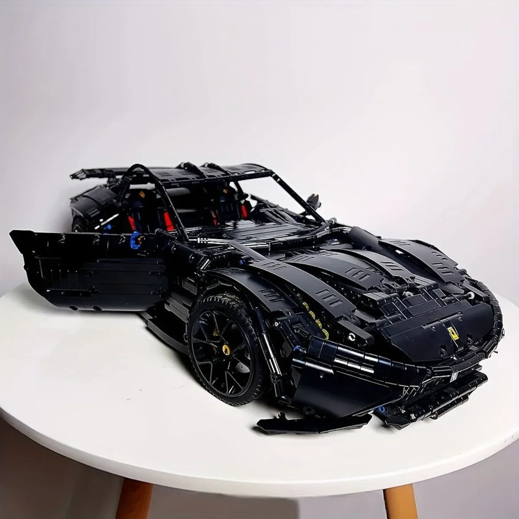 Super Racing Car F12 Model Building Blocks Classic Cars Black Knight 1:8 Size Assembly Set Bricks Technical Kid Toys For Gifts