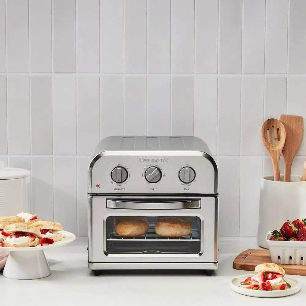 Toaster Oven, 6-in-1 Functions, Adjustable Temperature, Includes Oven Rack, Baking Pan and Air Fry Basket