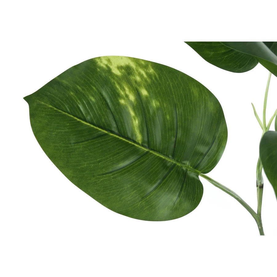 Artificial Dieffenbachia Tree Plant 54 Tall Indoor Floor Potted Faux Greenery with Real Touch Green Leaves in Black Pot for Dec