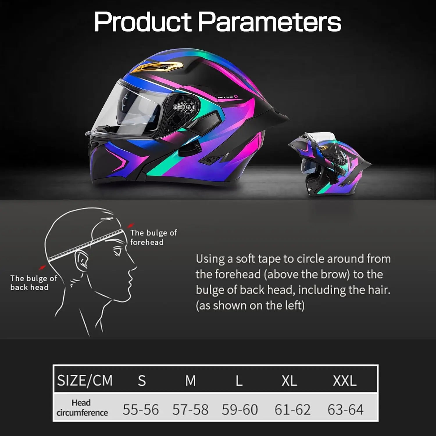 Bluetooth Modular Motorcycle Helmet DOT Certified Flip Up Full Face Integrated Anti-Fog Dual Mask Helmet Street Motorcycle Helme