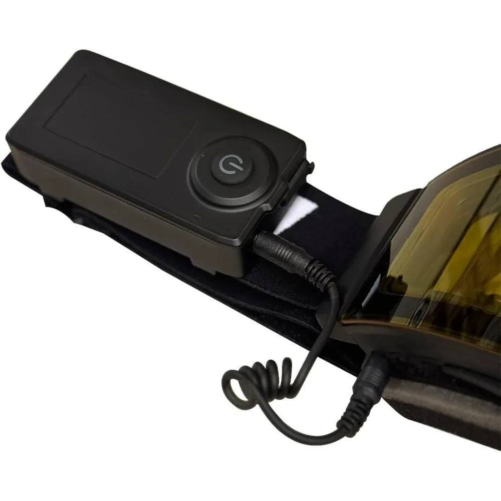 Electric Heated Snow Goggles for Winter Sports - Anti-Fog, Dual Lens, Ideal for Snowmobiling, Skiing, Snowboarding