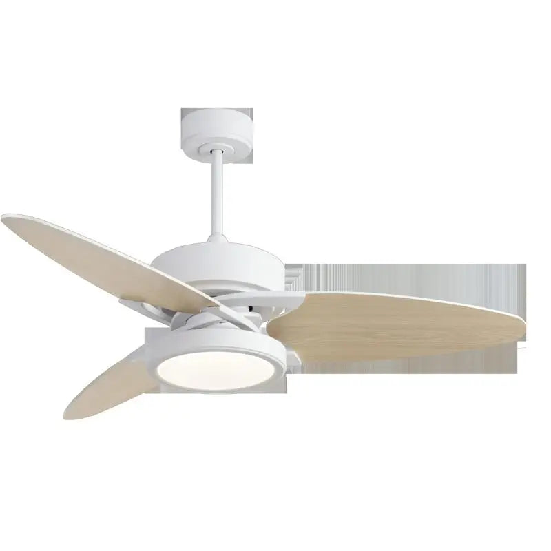 52" LED Indoor White Smart Ceiling Fan with Remote Control for Home Use