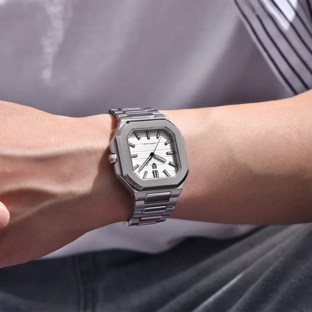 PAGANI DESIGN Top Brand Square Simple and stylish Sapphire crystal Luxury Quartz Watch Men Stainless steel Watches for Men Gift