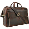 Masa Kawa Leather Briefcase for Men 15.6 17 Laptop Computer Case Business Travel Work Messenger Cross Body Shoulder Bag