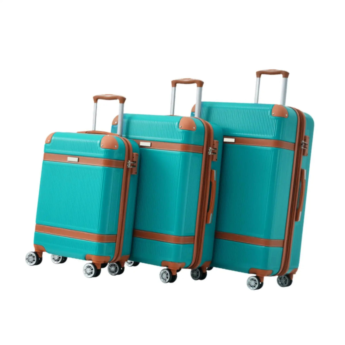 Hardshell Luggage Sets 3 Piece Lightweight 8 Wheels Travel Suitcase Sets