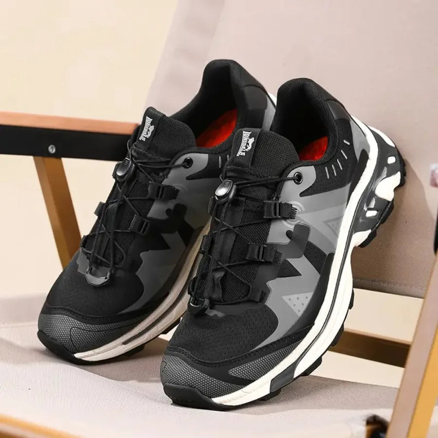 Men's -Terrain Hiking Sneakers - Breathable Anti-Slip Shock-Absorbing and Sole Low-Top Outdoor Shoes Suitable for Trail Running