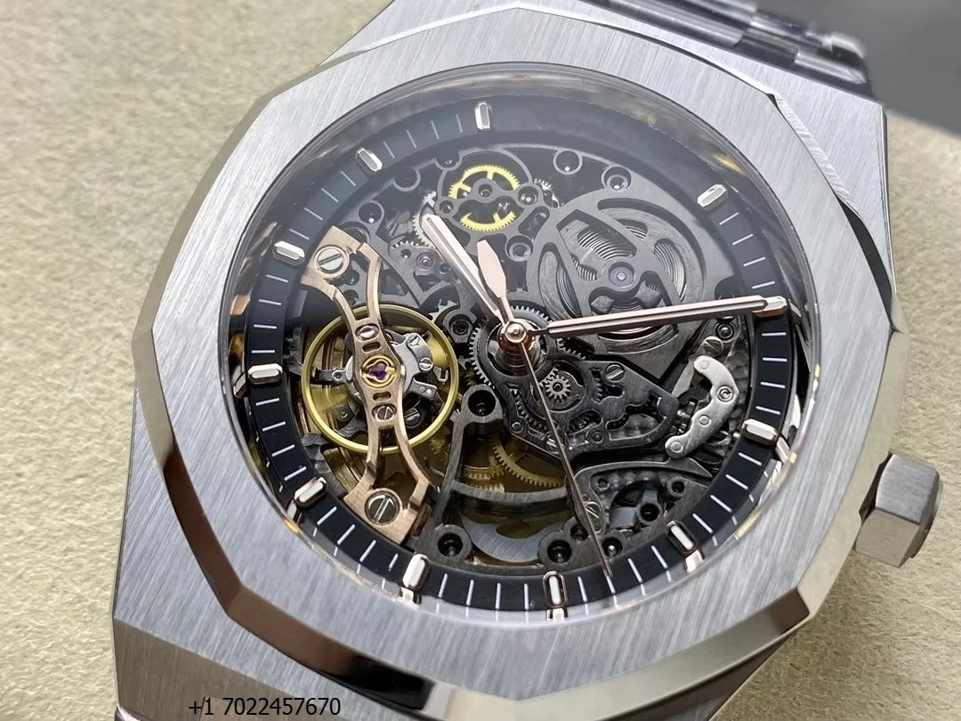 New Luxury Super Quality Mechanical Watch 41mm 3132 Movement 15407 Skeleton Watch