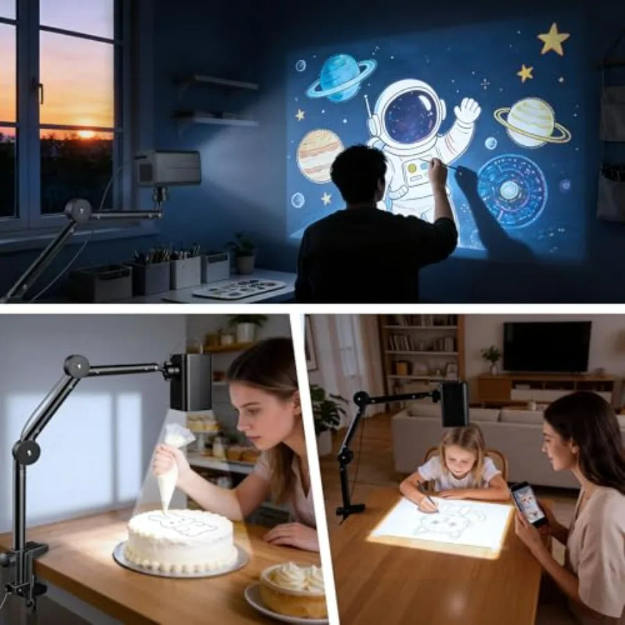 Art Projector for Tracing with Adjustable Stand Web-Based Control No App Needed Drawing Projector Works with iOS Android Great