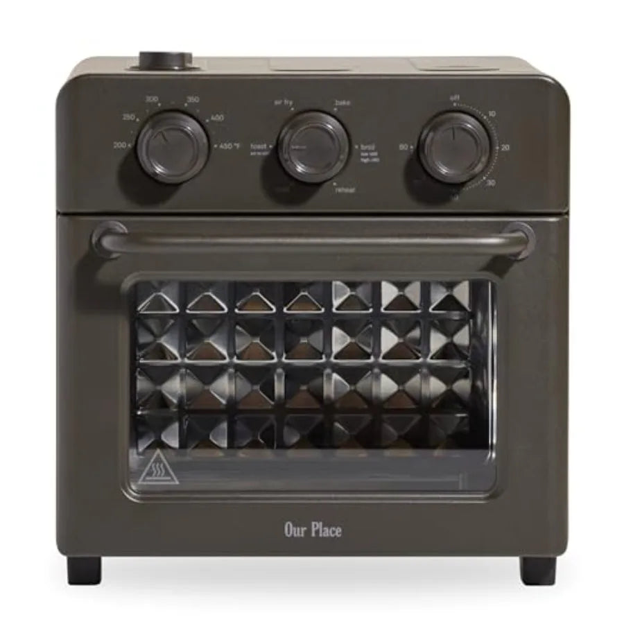 Wonder Oven 6-in-1 Stainless Steel Air Fryer Toaster Oven Combo with Basket Rack Pan Tray Compact 13 QT Countertop Capacity Toa