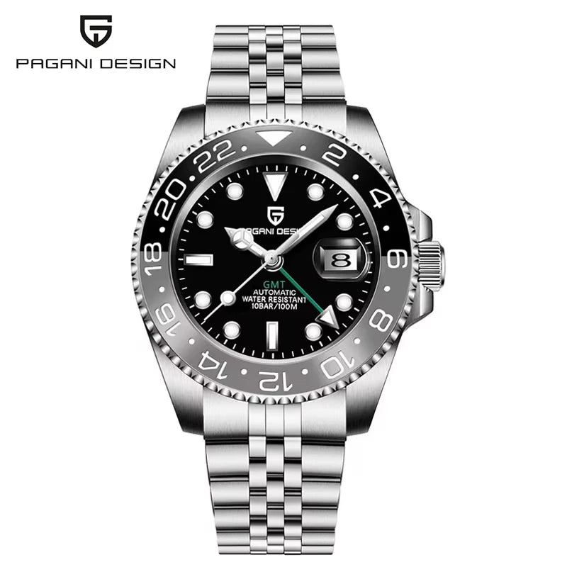 2026 PAGANI DESIGN New Business Men Mechanical Wristwatch 100M Waterproof Sapphire Glass PD-1662 GMT 40mm Watch Men Reloj Hombre