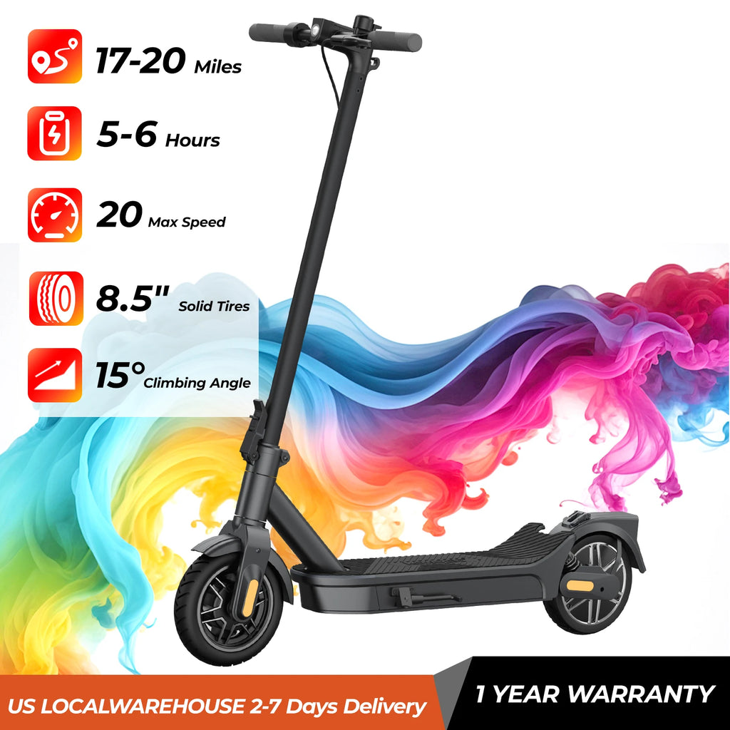 E10/8 Electric Scooter 1000/500W 20mph Max Speed 10"/8.5" Tire Folding E-Scooter 40/20miles Max Range Dual Suspension for Adult
