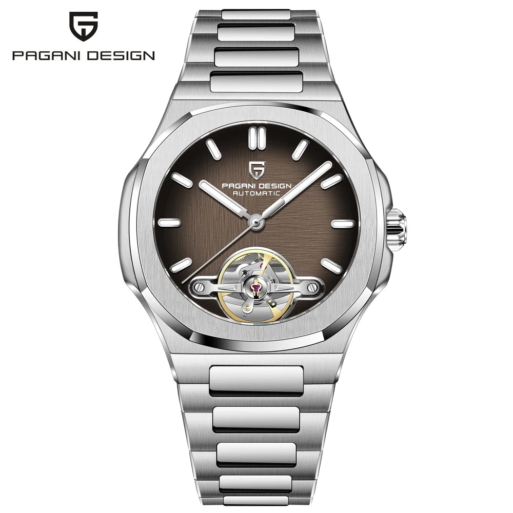 2026 New PAGANI DESIGN Tourbillon Men's Mechanical Watches Gold Luxury Automatic Watch For Men AR Sapphire Waterproof Luminous