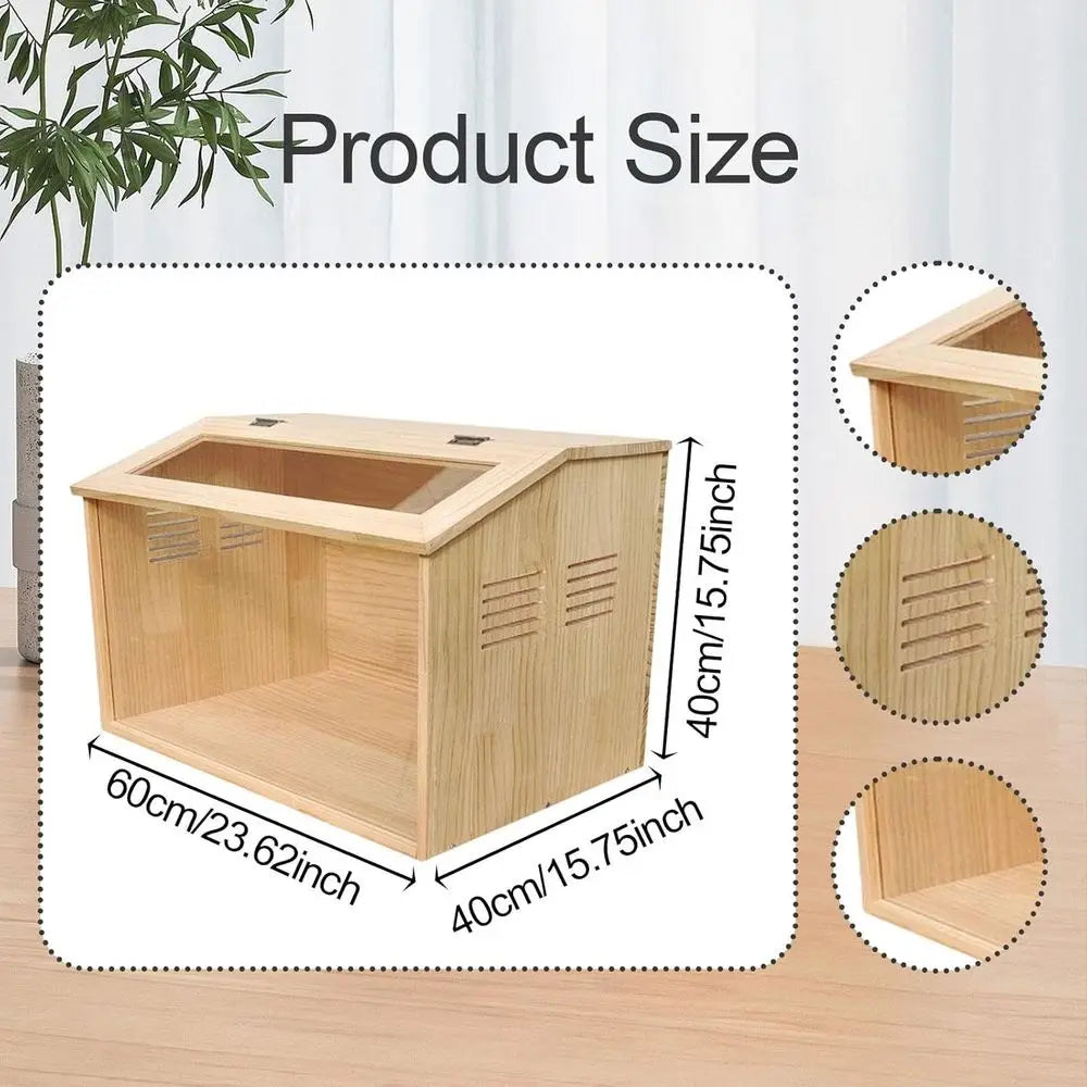 Chick Brooder Box Quail Nest Cage Supplies Small Chicken Coop Quail Coop, 60x40x40CM