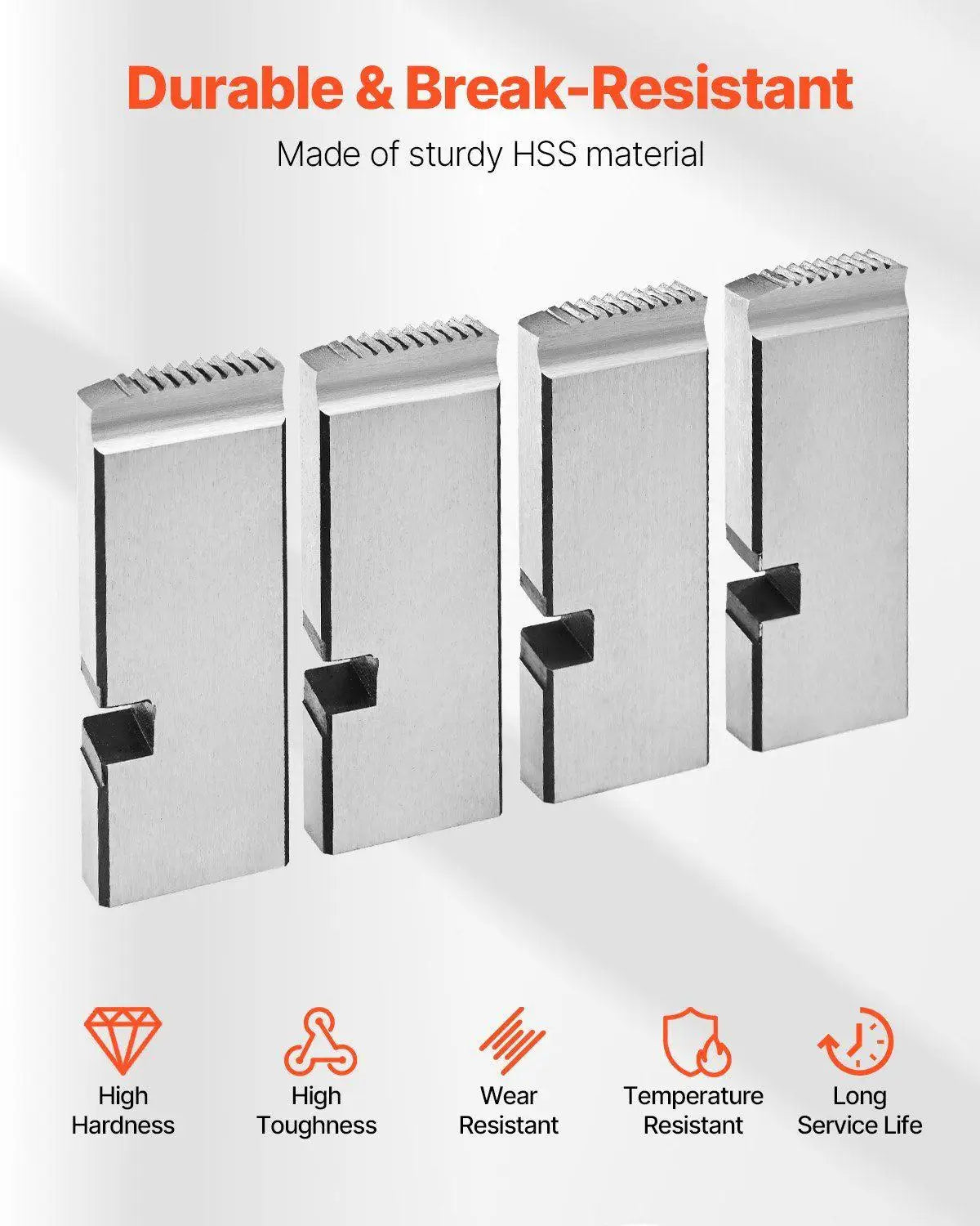 1"-2" NPT HSS Pipe Threading Dies Right Hand Turn 4 Pcs Tool for RIDGID Compatibility Sharp Cutters Minimal Maintenance