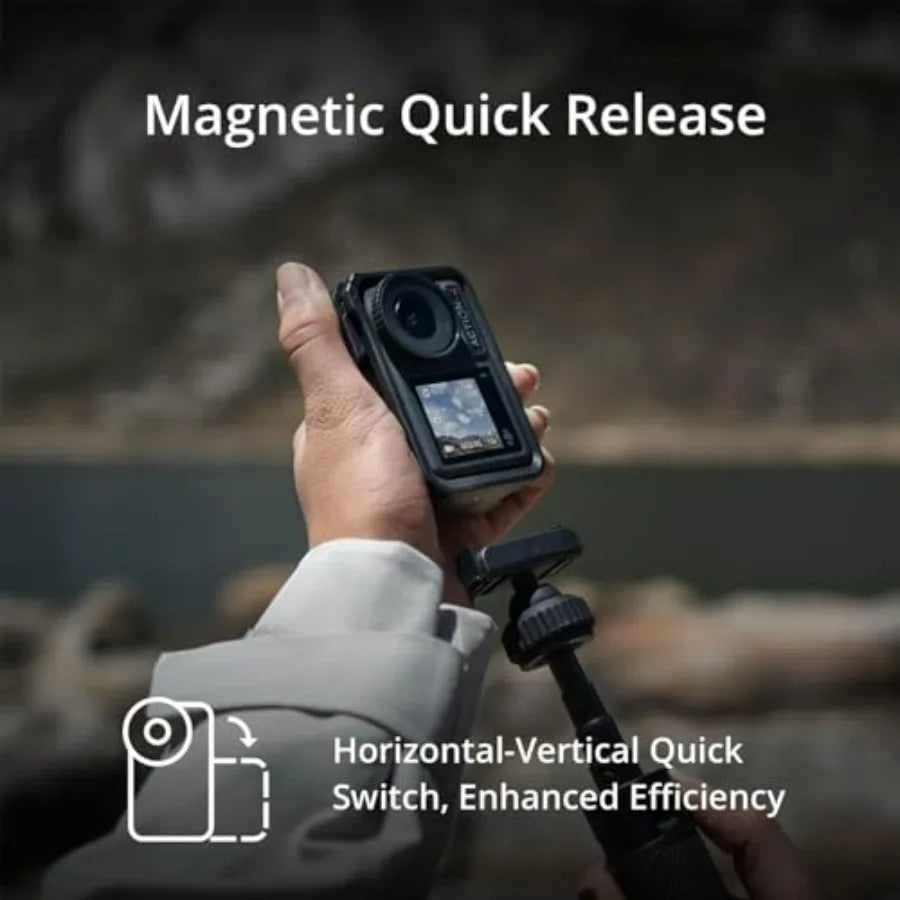 Osmo Action 4 Standard Combo with Multi-accessory in One Kit 4K/120fps UHD Video Waterproof Action Camera with 64G Card and 2 E