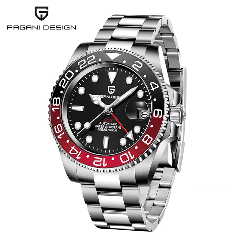 2026 New PAGANI DESIGN Men Mechanical Watch Top Sapphire Glass GMT Watches for Men 100M Waterproof Man Automatic Wristwatch