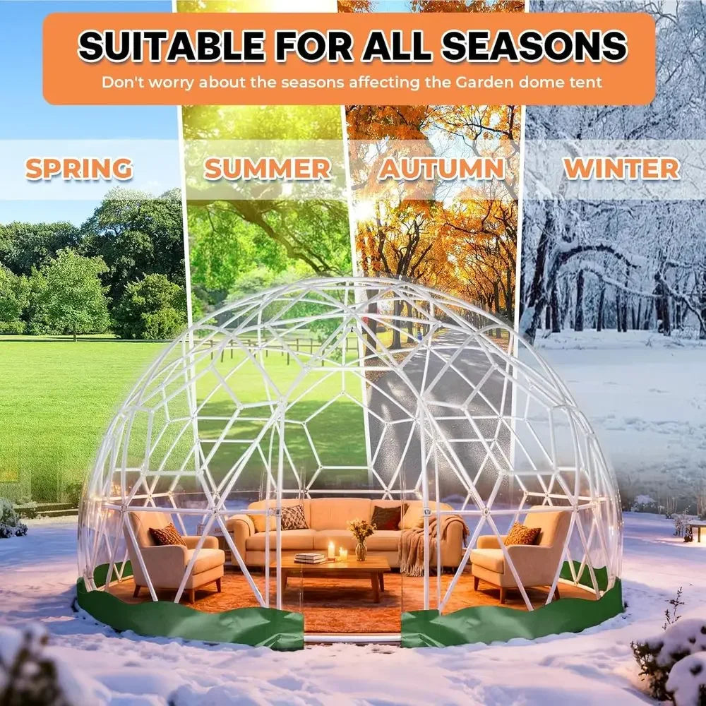 9.7 x 5.7 ft Waterproof Greenhouse Tent for 2-4 People, Ideal for Camping, Parties, and Outdoor Events