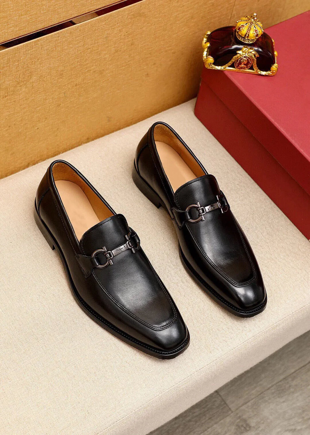 men formal business brogue dress shoes casual genuine leather flats brand designer wedding party loafers size 38 47 ferraga