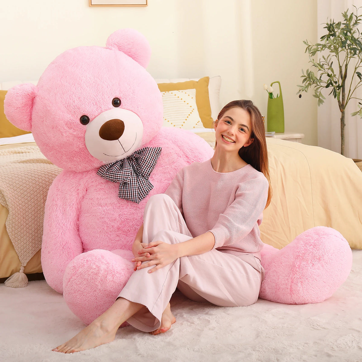 MaoGoLan Giant Teddy Bear 6 Feet Tall, Pink Human Size Big Teddy Bear Stuffed Animal for Boyfriend,Girlfriend,Wife on Valentines