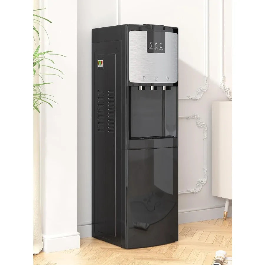 Bottom Loading Water Cooler Dispenser for 3 or 5 Gallon Bottles with Hot Cold Room Temperature Settings Stainless Steel Child S