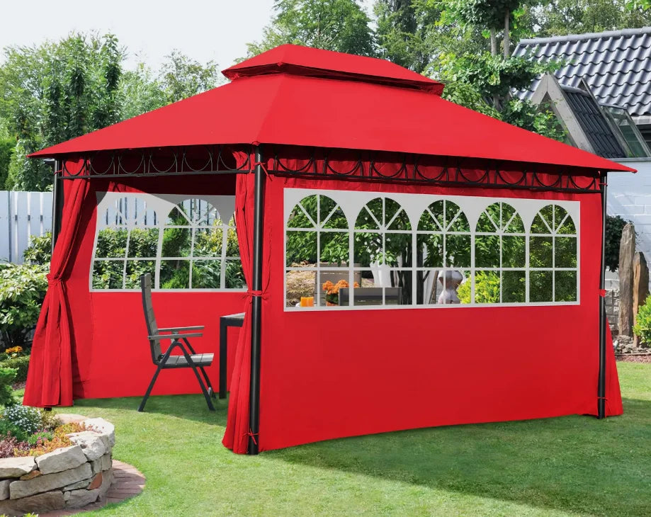 10'x13' outdoor pavilion waterproof canopy 2 side wall canopy