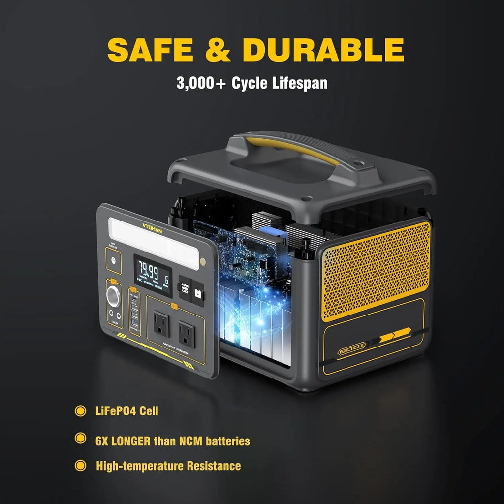 Portable Power Station Solar Generator Battery Power Station Jump Start Car Ac Outlet Pd Usb C Dc Camping Rv Travel