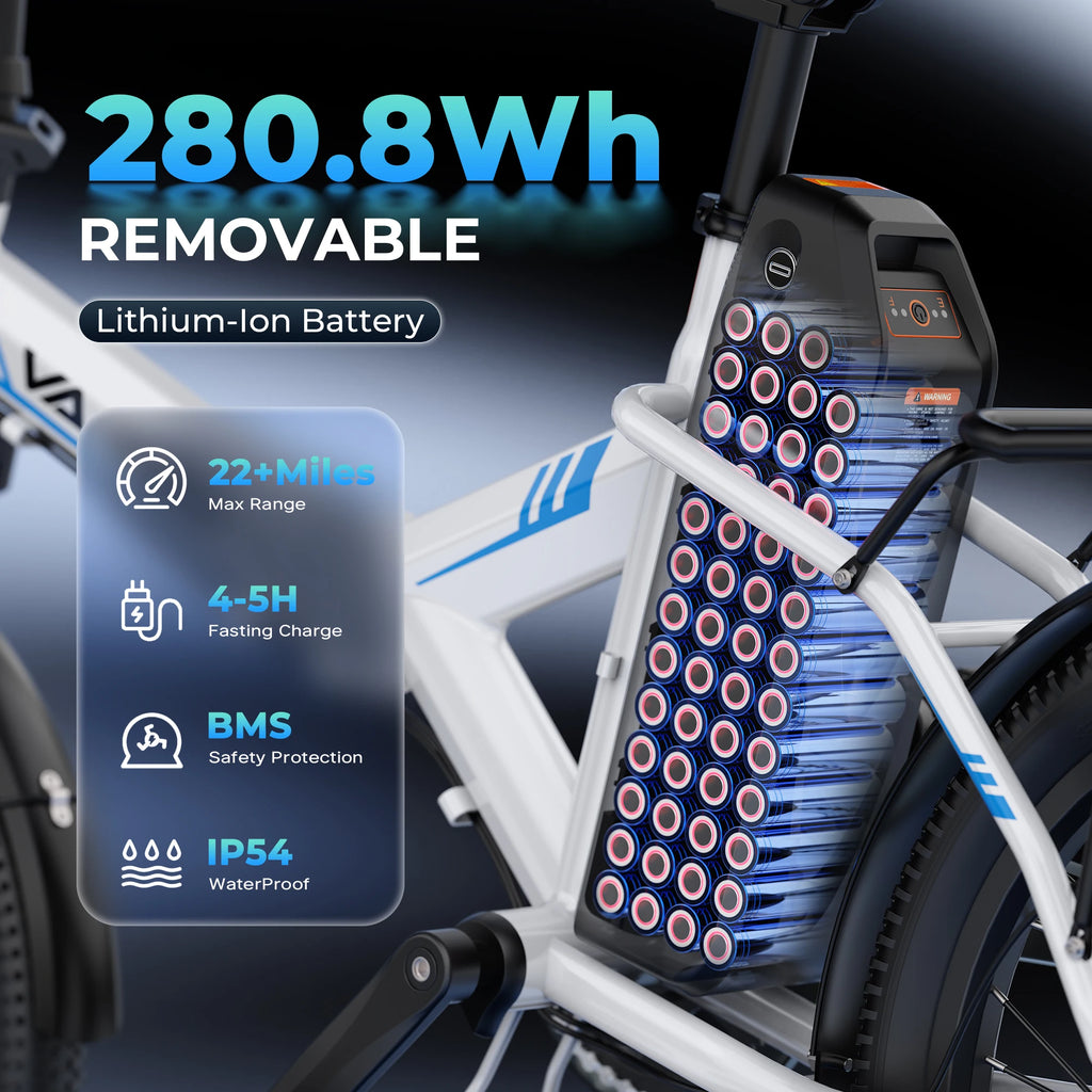 Varun C20-2 Adult Electric Bike, 500W Peak Power, 36V 7.8Ah Battery, 20" Tire City E-bike, 20MPH, Ebike UL2849 【1 Year Warranty】