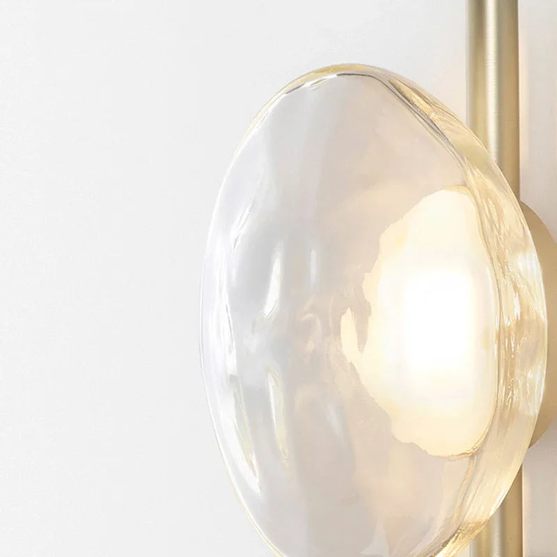Nordic Gray White Clear Glass  Light Gold Black Metal Lamp G9 Bulb for Bedroom Parlor Restaurant Corridor Aisle Wall Decor
